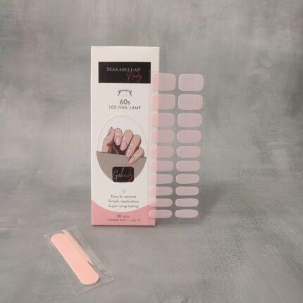 BABY pink UV Gelnailz, Verpackung mit Trägerfolie und dazugehöriger Nagelfeile. Ein schöner zarter Pinkton