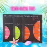 Foto der drei Nagelfolien PINK neon, GREEN neon und ORANGE neon Nailz aus dem NEON GLOW TRIO.